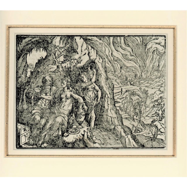 Paper Antique Set of 3 Bible Pages from Genesis, Joshua and Adam and Eve, Framed For Sale - Image 7 of 9