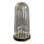 Antique Hand Blown Glass Cloche With Wood Base For Sale