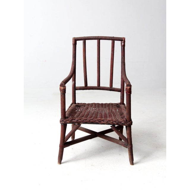 Antique American Wicker Child's Chair For Sale - Image 12 of 12