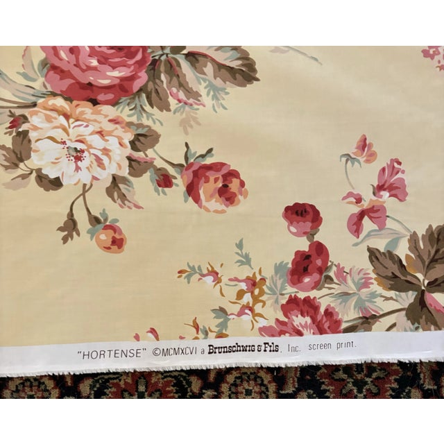 English 10 Yards of Brunschwig & Fils Fabric “Hortense” Screen Print For Sale - Image 3 of 5