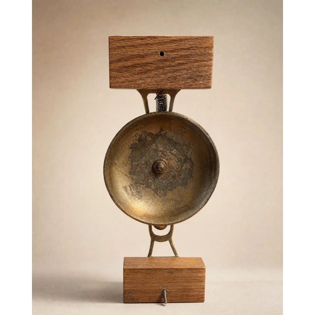 Traditional Antique St. Louis Car Company (ST. L.C. CO.) Mechanical Brass Bell – Wall Mount For Sale - Image 3 of 3