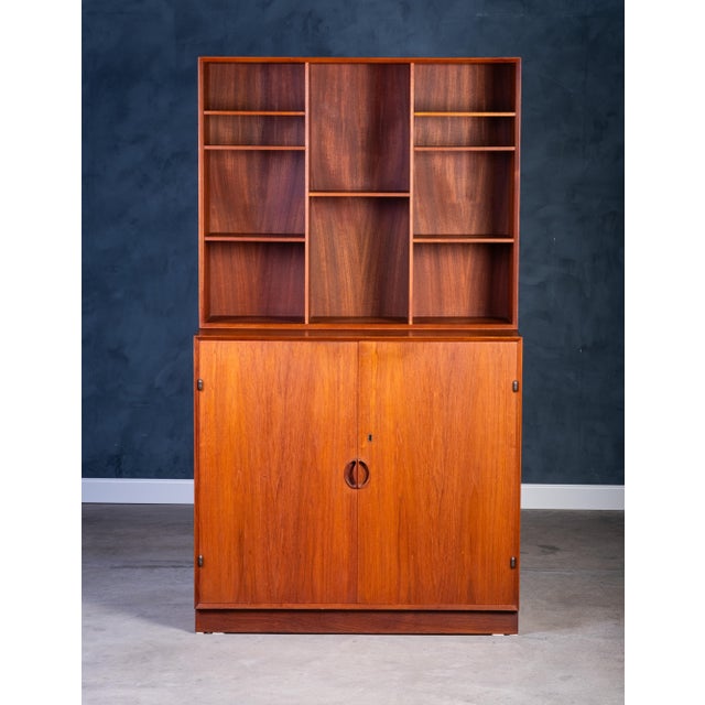 1950s Wall Unit in Teak by Peter Hvidt & Orla Mølgaard for Søborg Møbelfabrik, 1950s For Sale - Image 5 of 10