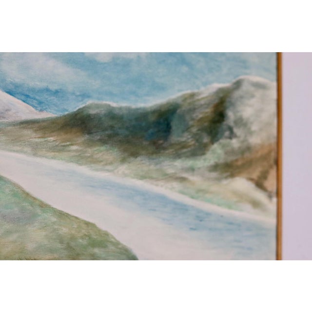 Swedish Oil On Canvas Painting "Landscape" by A.Alm --Vintage & Framed A beautiful serene landscape, in a calm neutral...