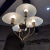1950s Mid-Century Italian Chandelier Brass Art Glass Florence Italy Luigi Brusotti For Sale - Image 5 of 13