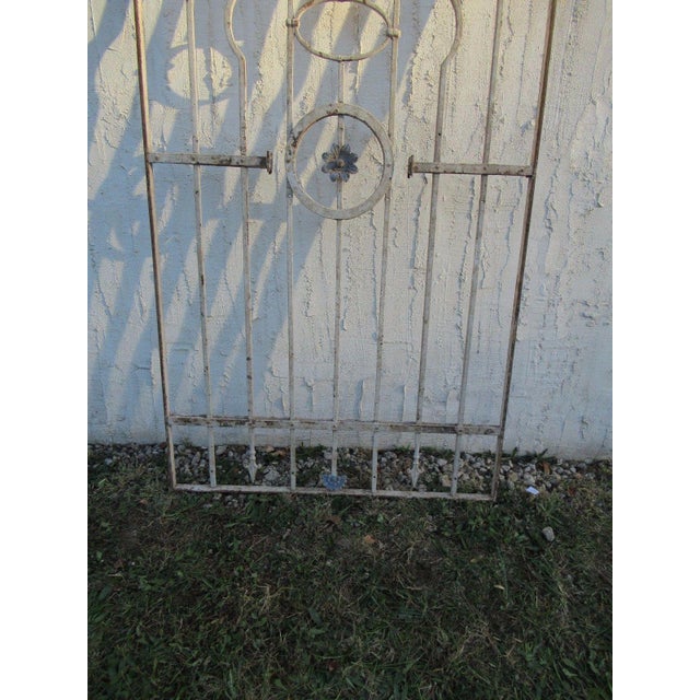 Victorian Antique Victorian Iron Gate Window Garden Fence Architectural Salvage Door #043 For Sale - Image 3 of 6