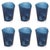 2020s Summer Kampari 6-Piece Set Glass Tumblers, Indigo Blue For Sale - Image 5 of 5