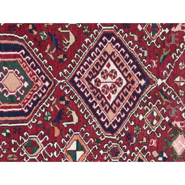 Textile Azerbaijani Shahsavand Flat Rug For Sale - Image 7 of 17