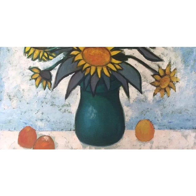 Modern Laimdots Murnieks, Sunflowers, 1999, Oil on Canvas For Sale - Image 3 of 5