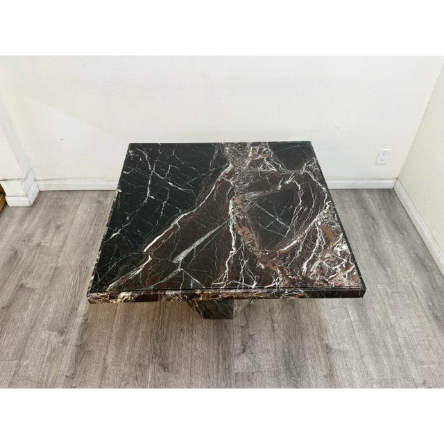 Stone Vintage Italian Rosso Marble Dining Table For Sale - Image 7 of 11