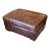 Restoration Hardware Maxwell Brompton Leather Ottoman, Cocoa For Sale