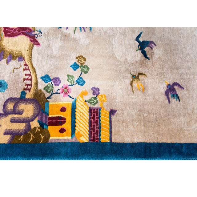 Beige Early 20th Century Chinese Art Deco Rug For Sale - Image 8 of 14