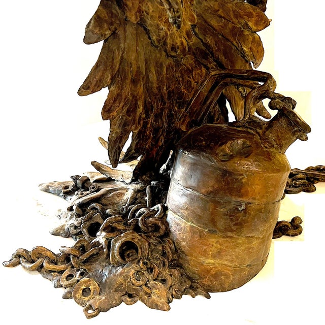 Bronze Monumental Bronze Sculpture - Pheasants - "Farmboys" by Stefan Savides For Sale - Image 8 of 13