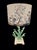 2000 - 2009 Vintage Faux Mint Green Coral Coastal Table Lamps With Chinoiserie Bird Branch Shades- A Pair For Sale - Image 5 of 8