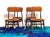 Set of 4 Teak Chairs from the 1960s. The chairs are Italian-made from the 1960s, entirely made of brown teak,...