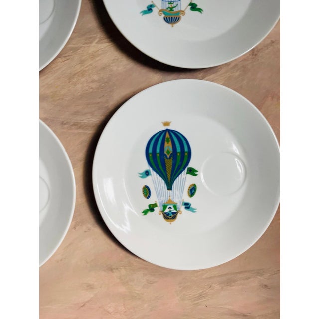 1960s Collection of Four (4) George Briard Hot Air Balloon 9 3/8” Plates For Sale - Image 10 of 10