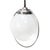 Opaline glass pendant Aluminium top and grip ring 2 meter black flex, including length adjustable mechanism Diameter globe...