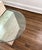 Postmodern 1980s Postmodern Tessellated Mactan Stone Side Table With Semi-Circular Glass Top For Sale - Image 3 of 4