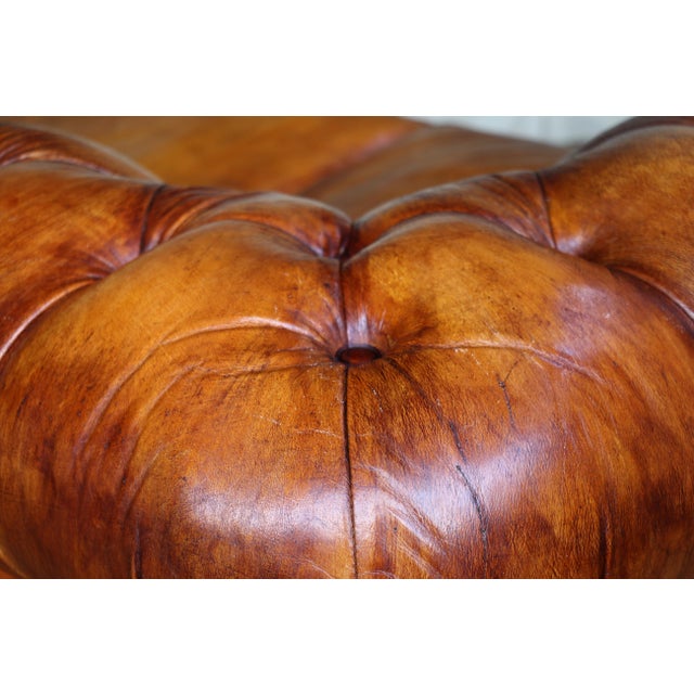 Brown Vintage Chesterfield Brown Leather Sofa, 1980s For Sale - Image 8 of 18