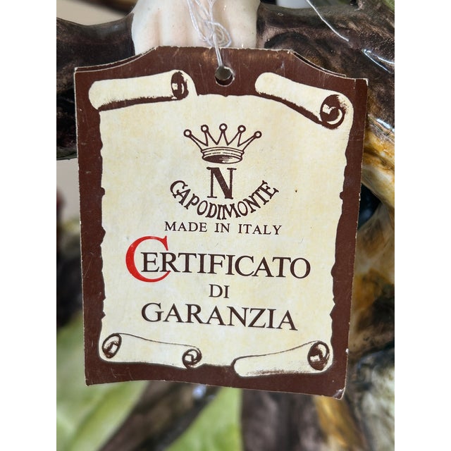 Large Capodimonte Porcelain Figural Sculpture of Children and Dog on Seesaw Mid to Late 20th Century For Sale - Image 9 of 12