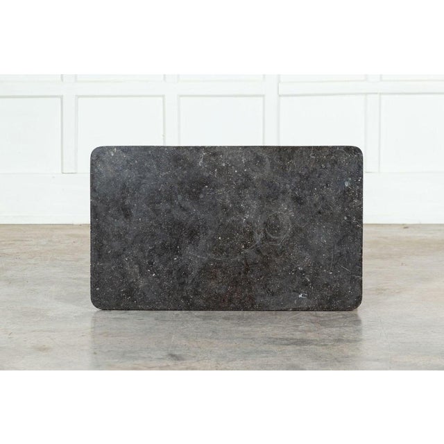 19th Century English Faux Bamboo, Marble & Painted Beech Coffee Table, 1850s For Sale - Image 11 of 17