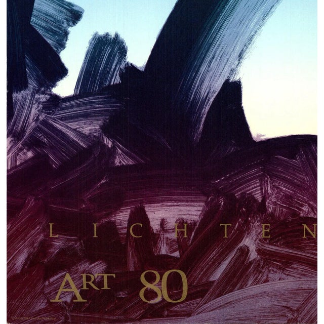 Abstract 1979 Gary Lichtenstein 'Art 80 Washington DC' Abstract Turquoise,Purple,Blue,Multicolor,Green Offset Lithograph For Sale - Image 3 of 5