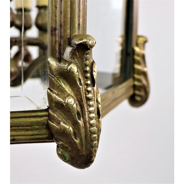 Circa 1800 French Louis XIV Bronze Lantern With Cut Glass Panels For Sale In Chicago - Image 6 of 13