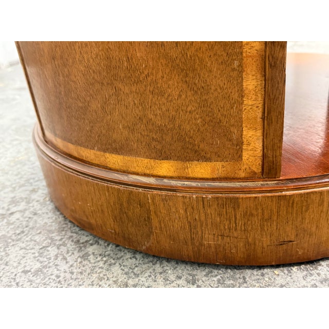 Baker Furniture Empire Georgian Style Flame Mahogany Drum Side Table, Vintage For Sale - Image 9 of 12