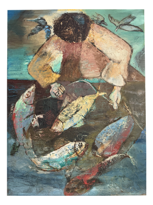 Alfred Rogoway, Figurative Composition, 1960, Oil Painting