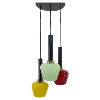 Mid-Century Italian Modern Colourful Cascade Pendant Light, 1970s For Sale
