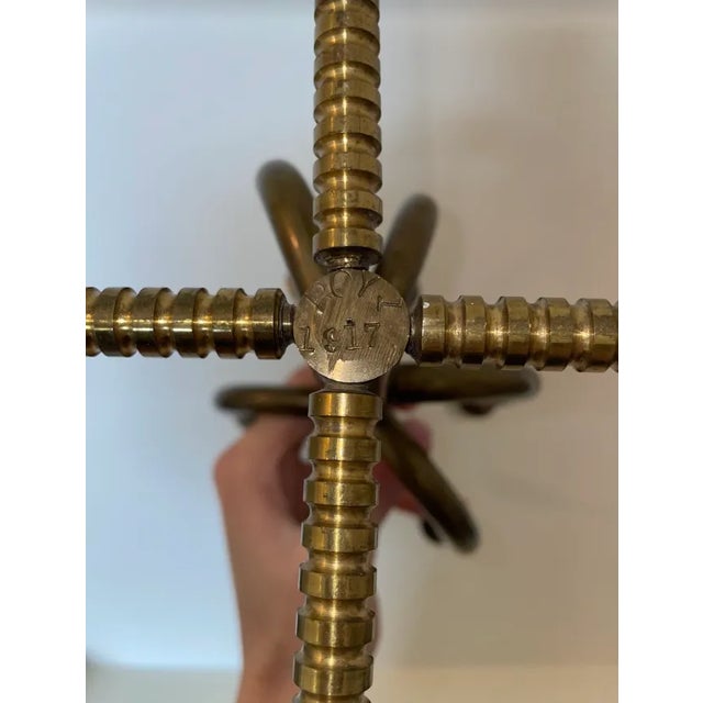 Brass 1910s Brass Candelabra For Sale - Image 8 of 9