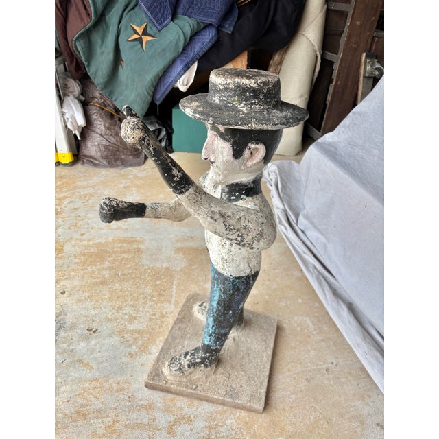 Early 20th Century French Concrete Man Garden Statue For Sale - Image 4 of 12
