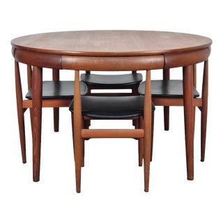 Vintage Teak Table and Chairs by Hans Olsen for Frem Rojle, 1960s, Set of 4 For Sale