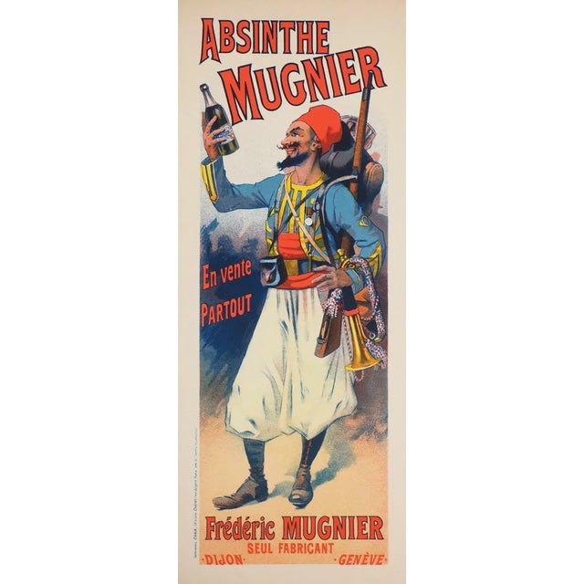 Lucien Lefevre, Absinthe Mugnier, Original Lithograph, 1897 For Sale