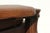 Vintage 1970s Brown Leather Sofa With Sculptural Wood Frame, Attached Cushions & Postmodern Modernist Design For Sale - Image 11 of 18