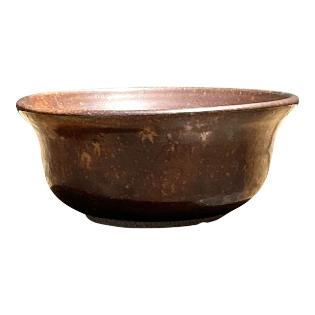 Vintage Original Glazed Ceramic Bowl For Sale
