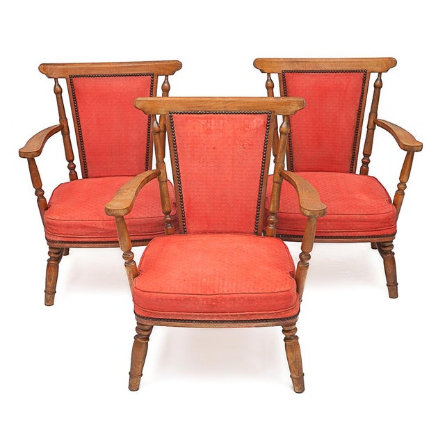 Armchairs, 1920s, Set of 3 For Sale - Image 14 of 14