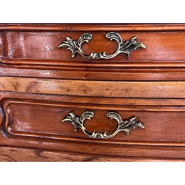 Antique Louis XV French Marquetry Marble Top Nightstands, Set of 2 For Sale - Image 13 of 18