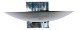 1980s French Chrome Dish Sconce