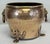 Mid 20th Century Vintage Hammered Brass Jardiniere W/ Lion Head Mounts and Paw Feet For Sale - Image 5 of 8