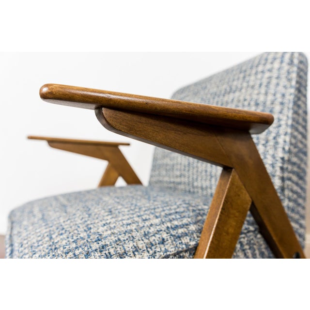 Blue Mid-Century Bunny Armchairs, 1970s, Set of 2 For Sale - Image 8 of 14