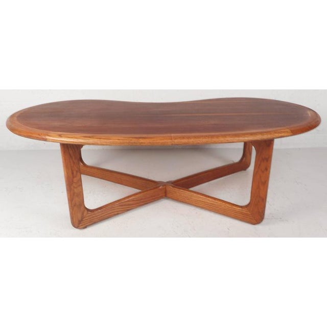 MidCentury Modern Kidney Shaped Coffee Table by Lane Furniture Chairish