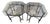 Vintage Pair of Hollywood Regency Style Wrought Iron Side End Tables With Heavy Octagonal Glass Tops For Sale