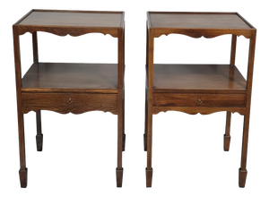Georgian Bedside Lamp Tables, 1920, Set of 2