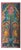 Hand-Painted Lotus Tree of Life Carved Wood Panel – Vintage Indian Barn Door Wall Art 84x36 For Sale