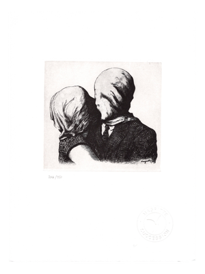 René Magritte, Les Amants The Lovers, 2003, Paper