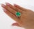 Late 20th Century 6.79 Carat Minor Oil Colombian Emerald and Diamond 18k Gold Ring Size 6 For Sale - Image 9 of 10
