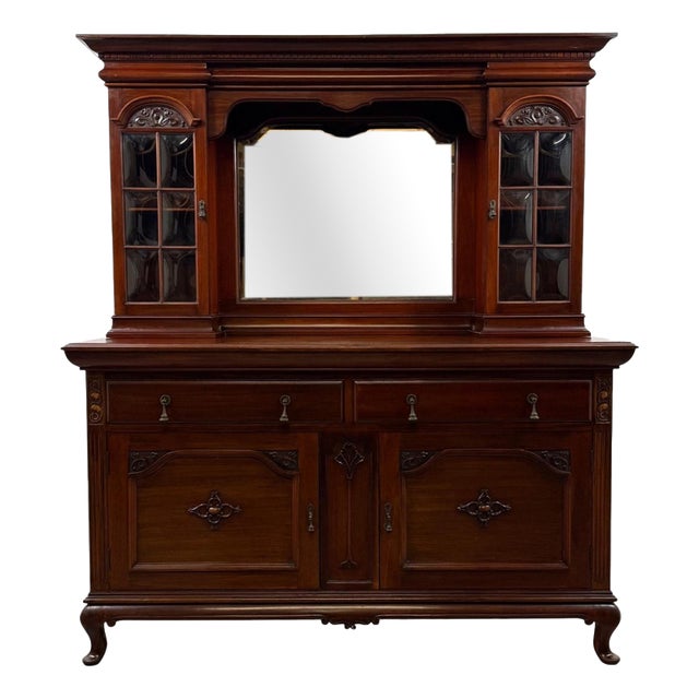 Antique Early 20th Century Arts and Crafts Mahogany Sideboard For Sale
