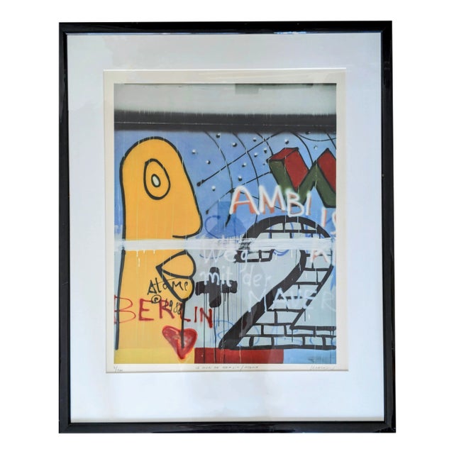 Peter Klasen, The Berlin Wall / Le Mur De Berlin / Atome, 1980, Lithograph, Framed For Sale