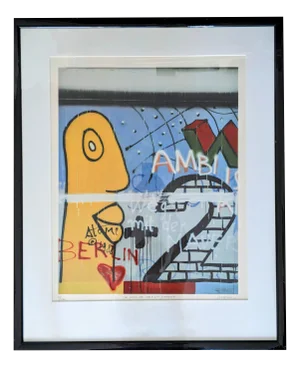 Peter Klasen, The Berlin Wall / Le Mur De Berlin / Atome, 1980, Lithograph, Framed