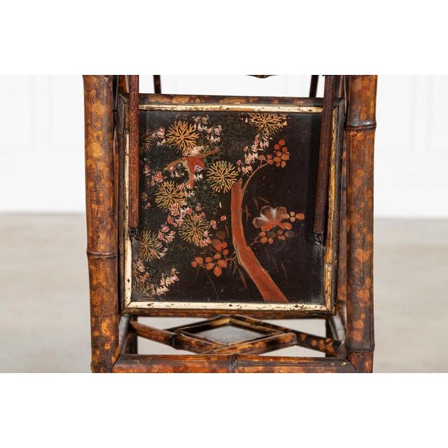 English Octagonal Lacquered Bamboo Side Table, 1880s For Sale - Image 6 of 14